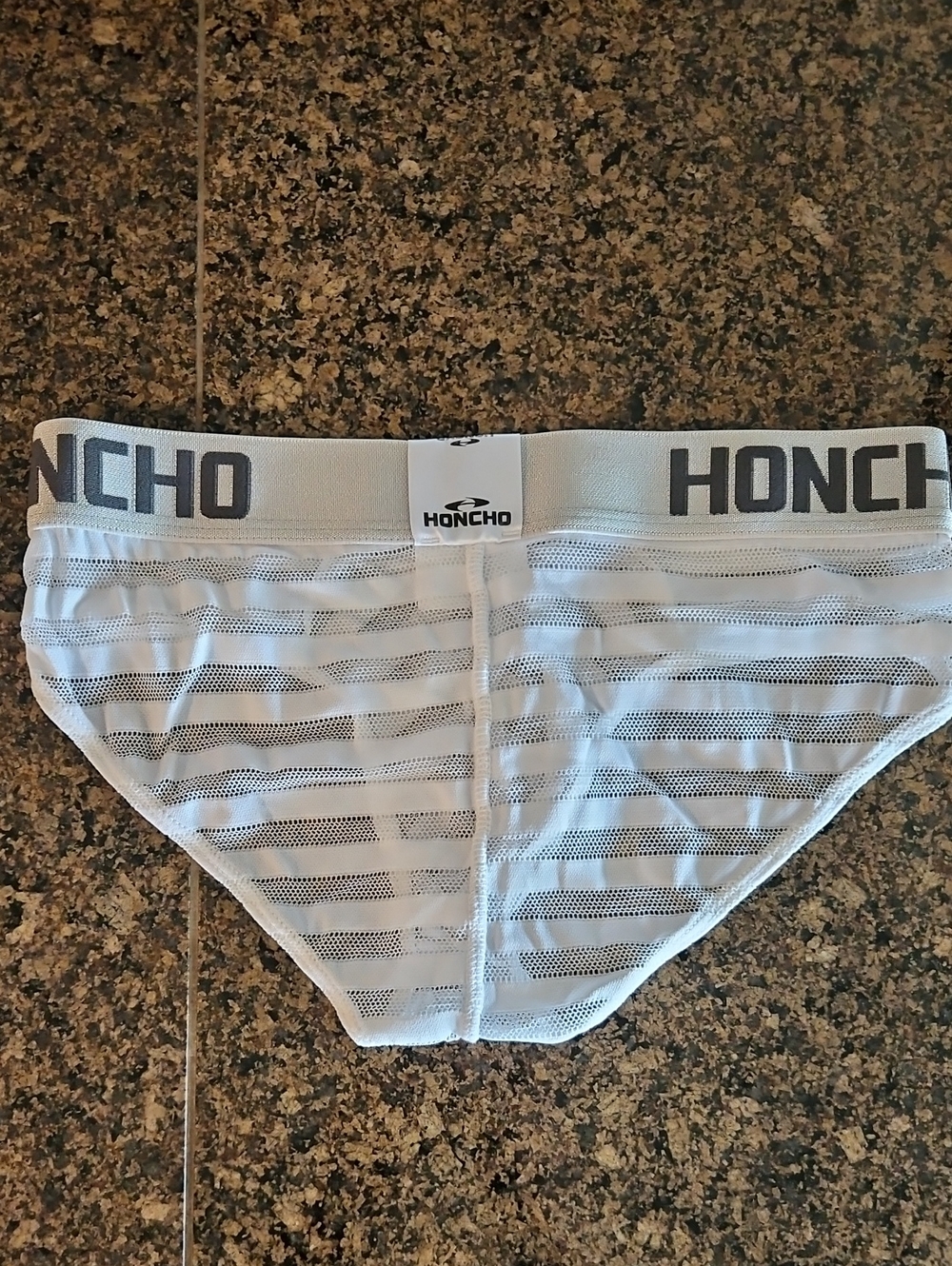 Honcho Men Small White Mesh Brief - Picture 2 of 5
